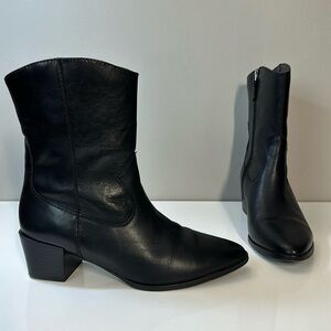 Naturalizer Gaby Black Leather Cowboy,Western Boots Size 9.5